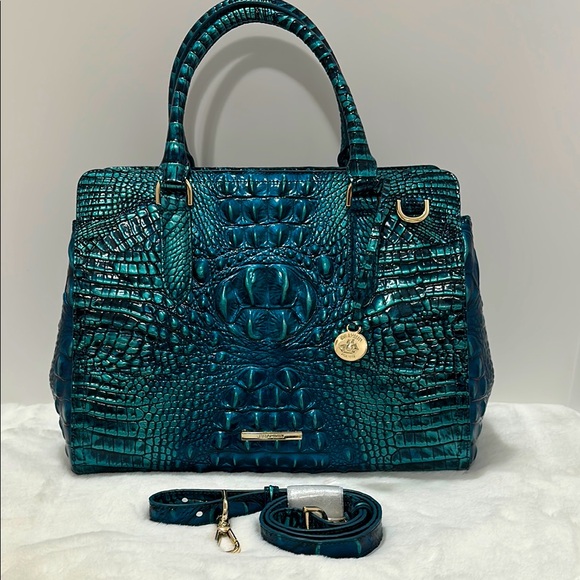 Brahmin Handbags - Brahmin small Finley blue patina
